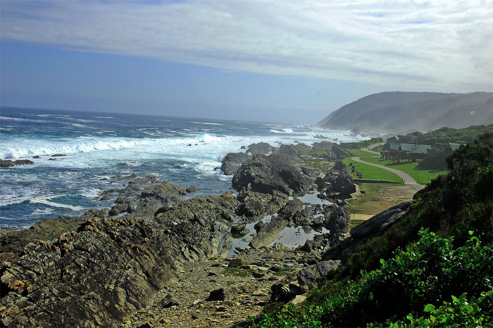 This is the beginning of the hike to the water fall along the coast line.