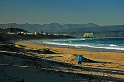 Robberg Beach am Indischen Ozean, 600m vom Gästehaus Pinkepank.