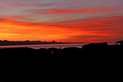 Unbelievable glow during sunrise in Plettenberg Bay.